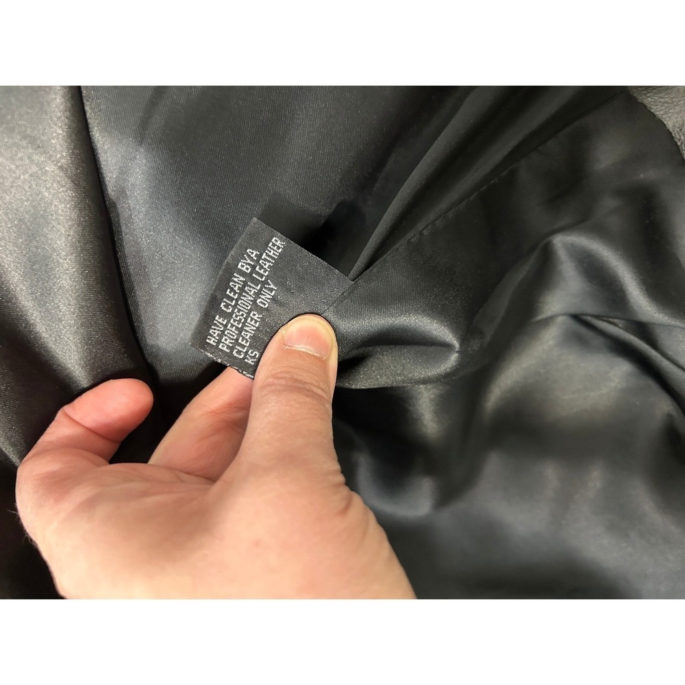 Milwaukee Leather Motorcycle Jacket S Black Braided Genuine Leather Heavy Moto - Picture 11 of 16